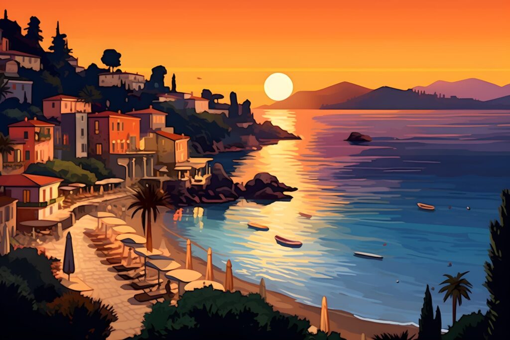 Italian riviera graphic for Italian everyday expressions post
